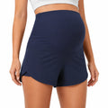 Gonna pantaloncino premaman S blu navy in tessuto elasticizzato per attività sportiva